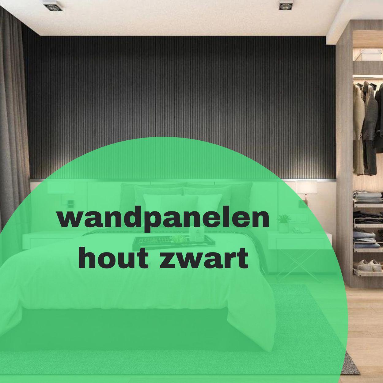 wandpanelen hout zwart - Wandenbekleden.nl